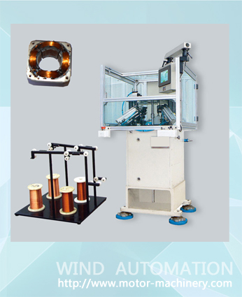 Four poles stator needle winding machine